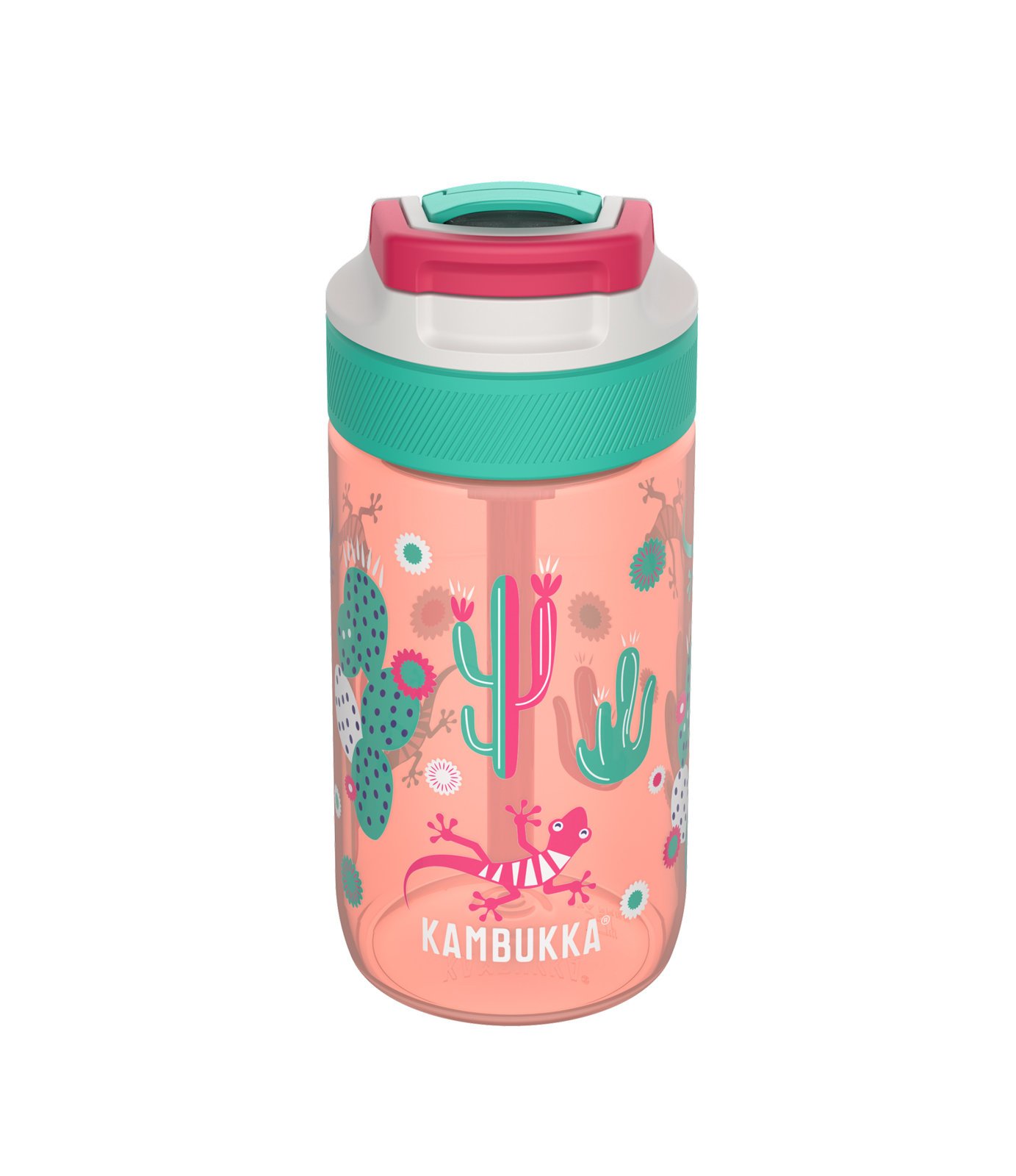 Butelka na wodę dla dzieci Lagoon 400ml - Cactus Gekko Kambukka